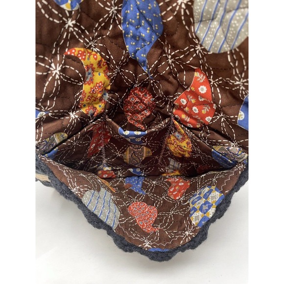 Vintage NEW Boho Acrylic Crochet Woven Hand Bag Purse Hippie Pockets Grannycore - Picture 9 of 15